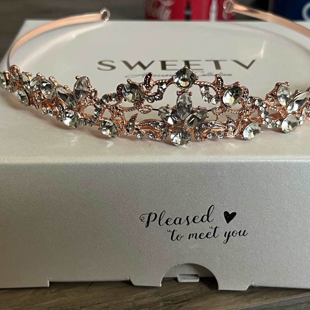Rose gold and crystal tiara I was gonna wear for my wedding
